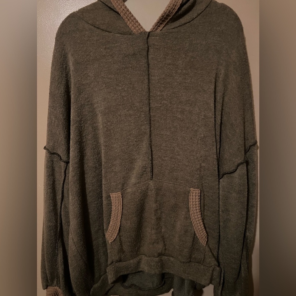 Bibi balloon sleeve boho hoodie lounge relaxed chic urban outfitters hm f21